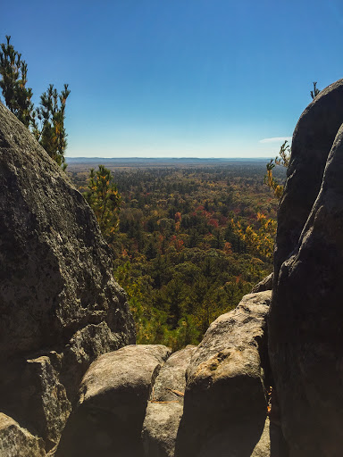 View from the lookout perch at Castle Mound in the Black River State Forest View from the lookout perch at Castle Mound in the Black River State Forest