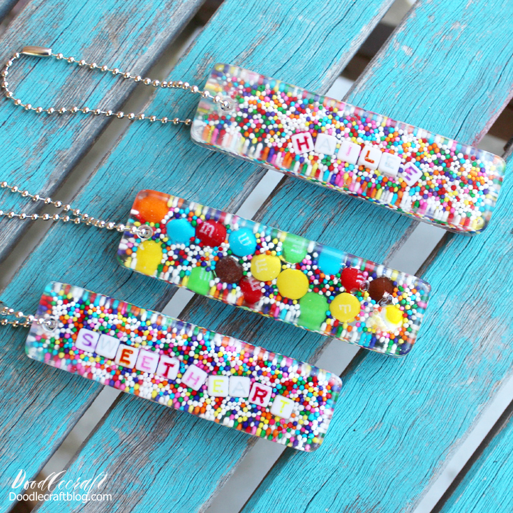 Doodlecraft Resin Candy Sprinkles Keychain DIY