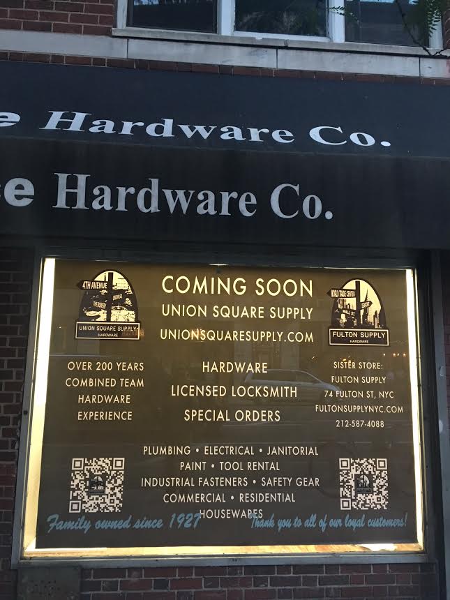 EV Grieve Hardware store replacing hardware store on 4th Avenue
