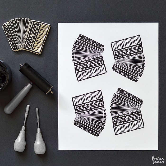 Ink Print Repeat by Andrea Lauren Block Printing Stamps by Andrea Lauren