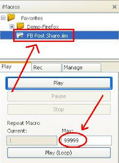 AddMeFast Facebook Post Share iMacros Script
