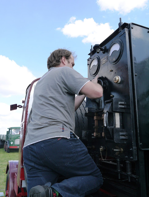 Andrew polishing his lorry