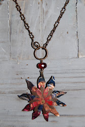 rustic flower necklace