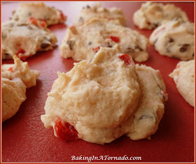 Chewy Cherry Cream Cheese Cookies | www.BakingInATornado.com | #recipe #cookies