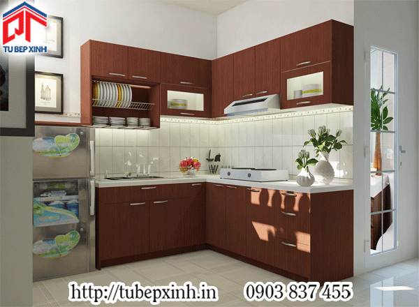 mẫu thiết kế bếp hiện đại và tinh tế tủ bếp gỗ sồi