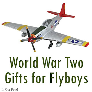 World War Two Gifts for Flyboys- a gift guide from In Our Pond #christmas #holidays #ww2 #flyboy #airplanes #mustang #spitfire #axisandallies