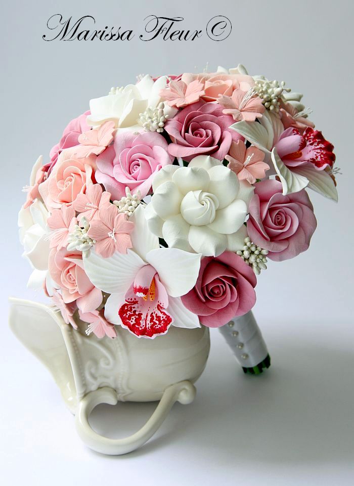 A Touch Of Beauty Bridal Bouquet With Cymbidium Orchids
