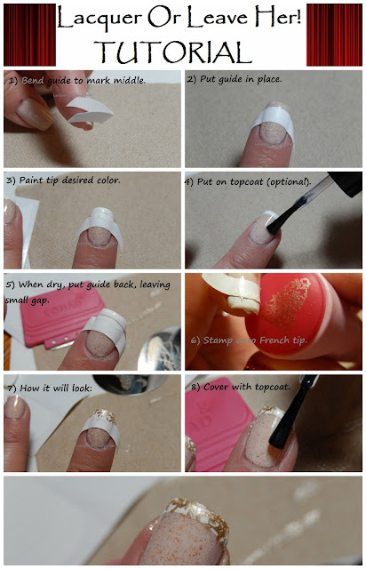 Lacquer or Leave Her!: Tutorial: Stamped French Manicure