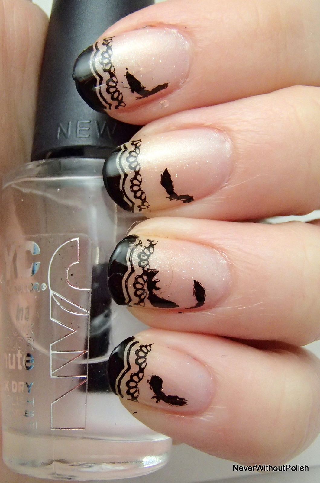 Never Without Polish "This is Halloween" Nail Art Challenge Bats