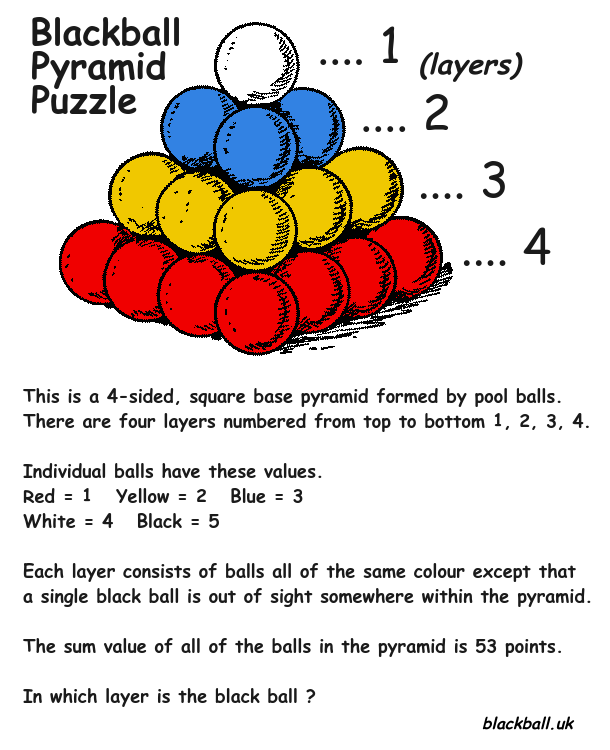 blackball pool balls pyramid puzzle