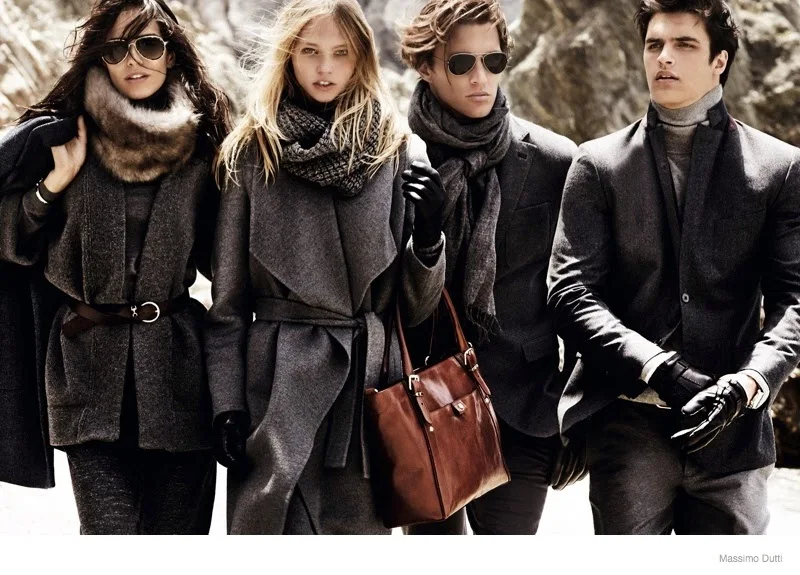 Sasha Pivovarova stars in the Massimo Dutti Fall/Winter 2014 Campaign