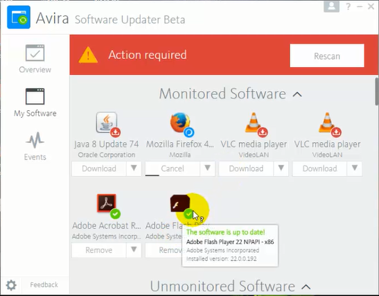 تحديث جميع برامج الكمبيوتر دفعة واحدة مع تطبيق Avira Software Updater