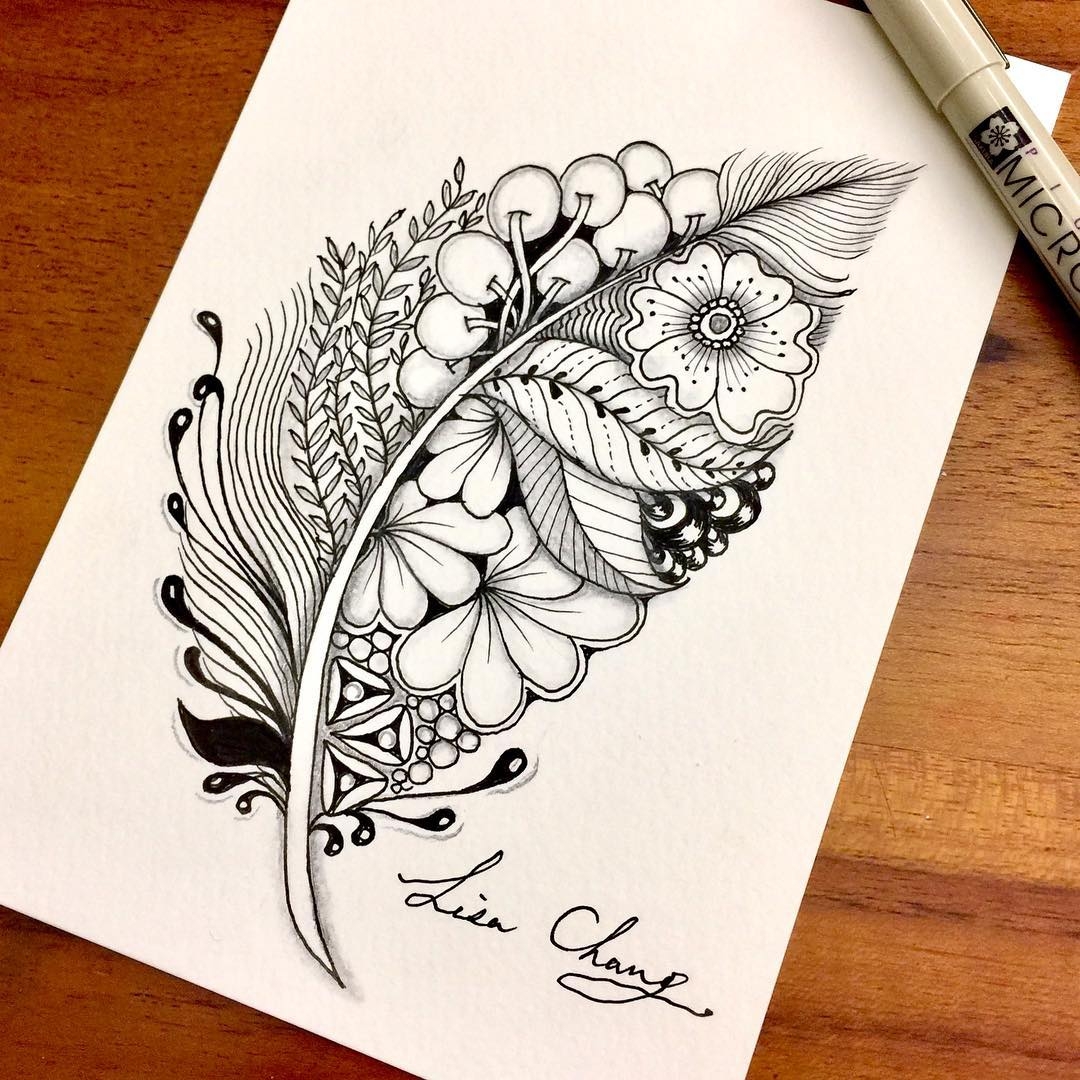 Free 64+ Doodle Zentangle Art Flowers By Doodle