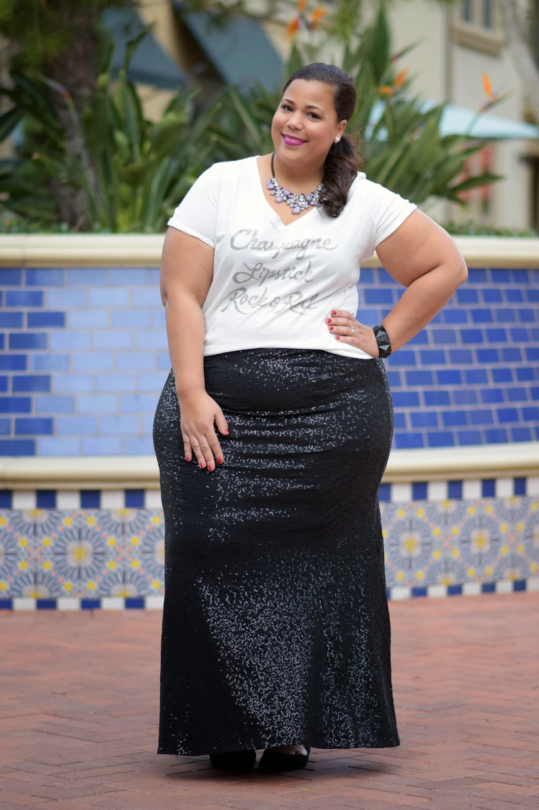 Plus Size Sequins Skirt, Plus Size Holiday Looks