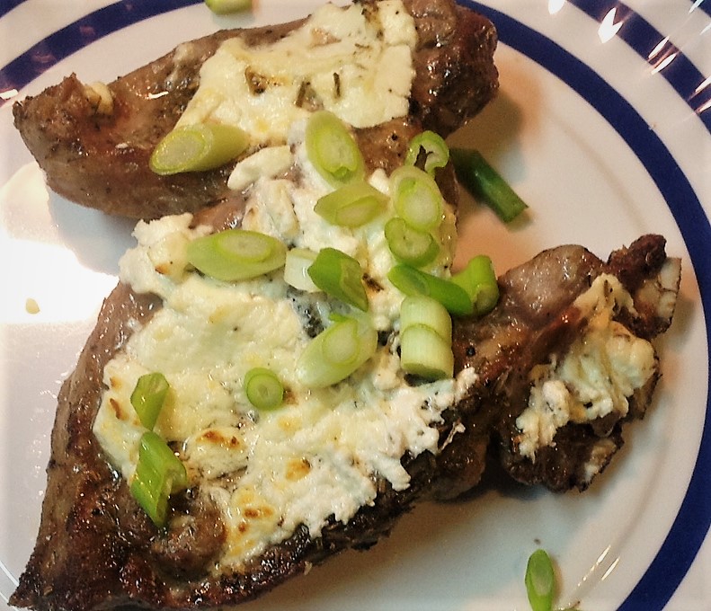 The Left Chapter Broiled Lamb Chops with Goat Cheese
