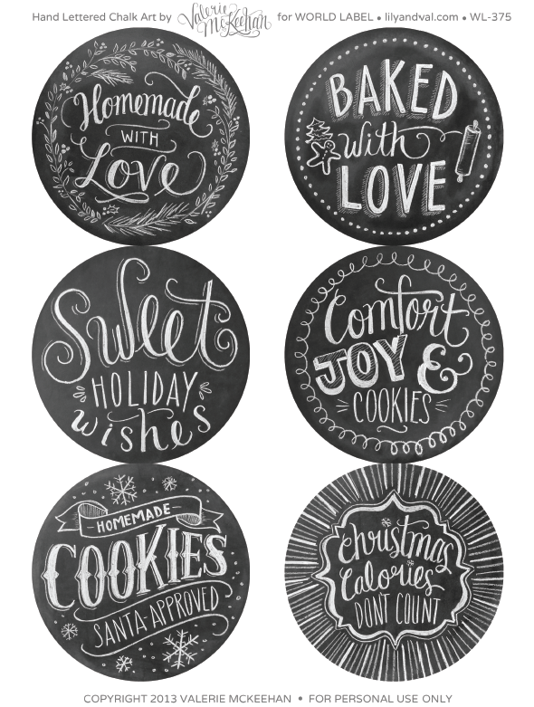 Printable Food Labels - Lia Griffith