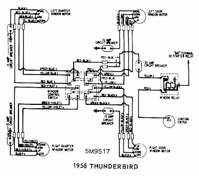 Ford Thunderbird 1958 Windows Wiring Diagram | All about Wiring Diagrams