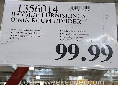 Costco 1356014 - Deal for the Bayside Furnishings Room Divider at Costco