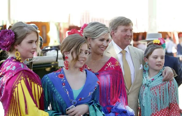 Queen Maxima, Princess Catharina-Amalia, Princess Ariane, Princess Alexia wore Fabiola Flamenco dresses