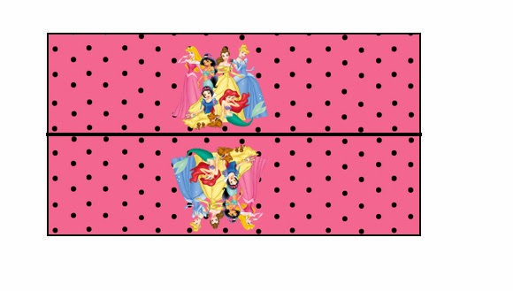 Kit de Princesas Disney para Imprimir Gratis. Etiqueta para bolsas de golosinas para Fiesta de Princesas Disney.