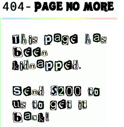 404 page no more kidnapped