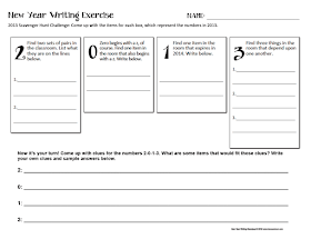 2013 Scavenger Hunt Activity - Creative Activities for the New Year www.traceeorman.com