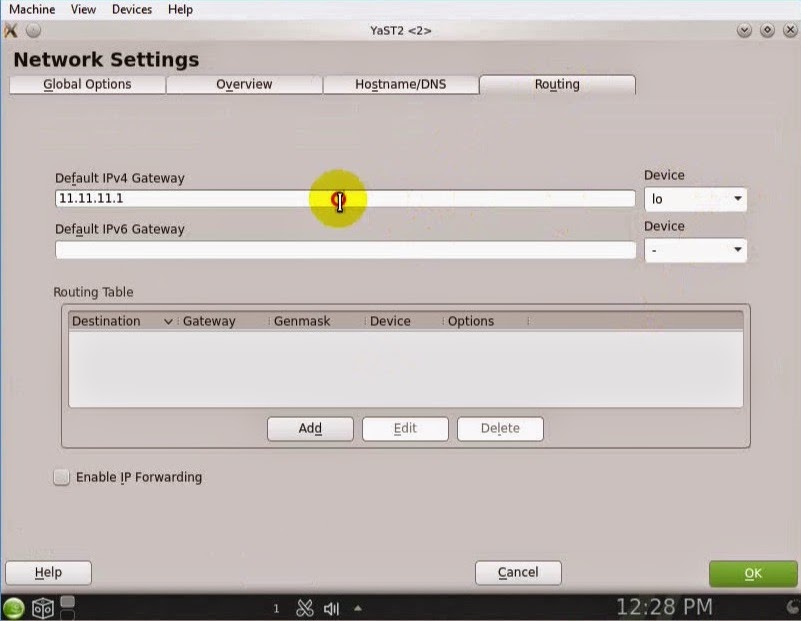 Net setting
