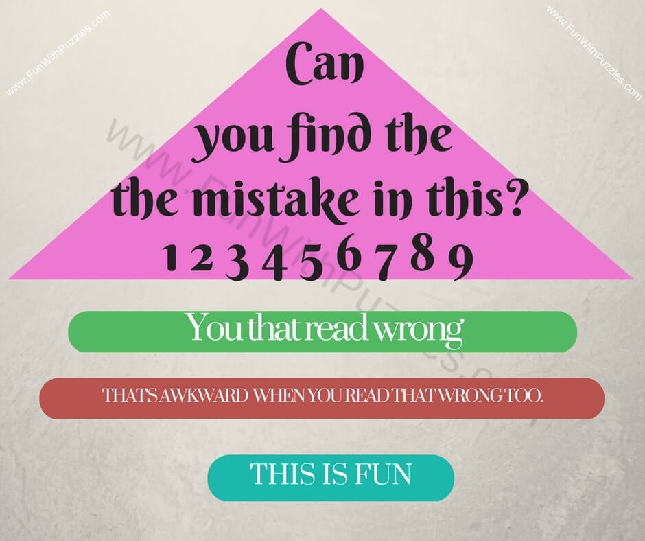Brain Teaser Picture Puzzle: Can you find the mistake in a number in 5  seconds?