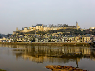 Looking towards the fortress of Chinon over the Vienne river