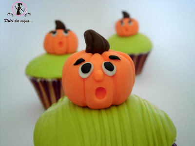 cupcake con zucca di halloween