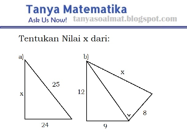 Contoh Soal Dan Pembahasan Teorema Phytagoras