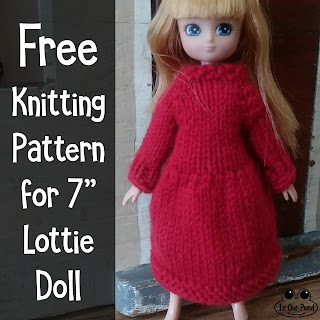 Free Knitting Pattern for Lottie Doll Sweater Dress from In Our Pond