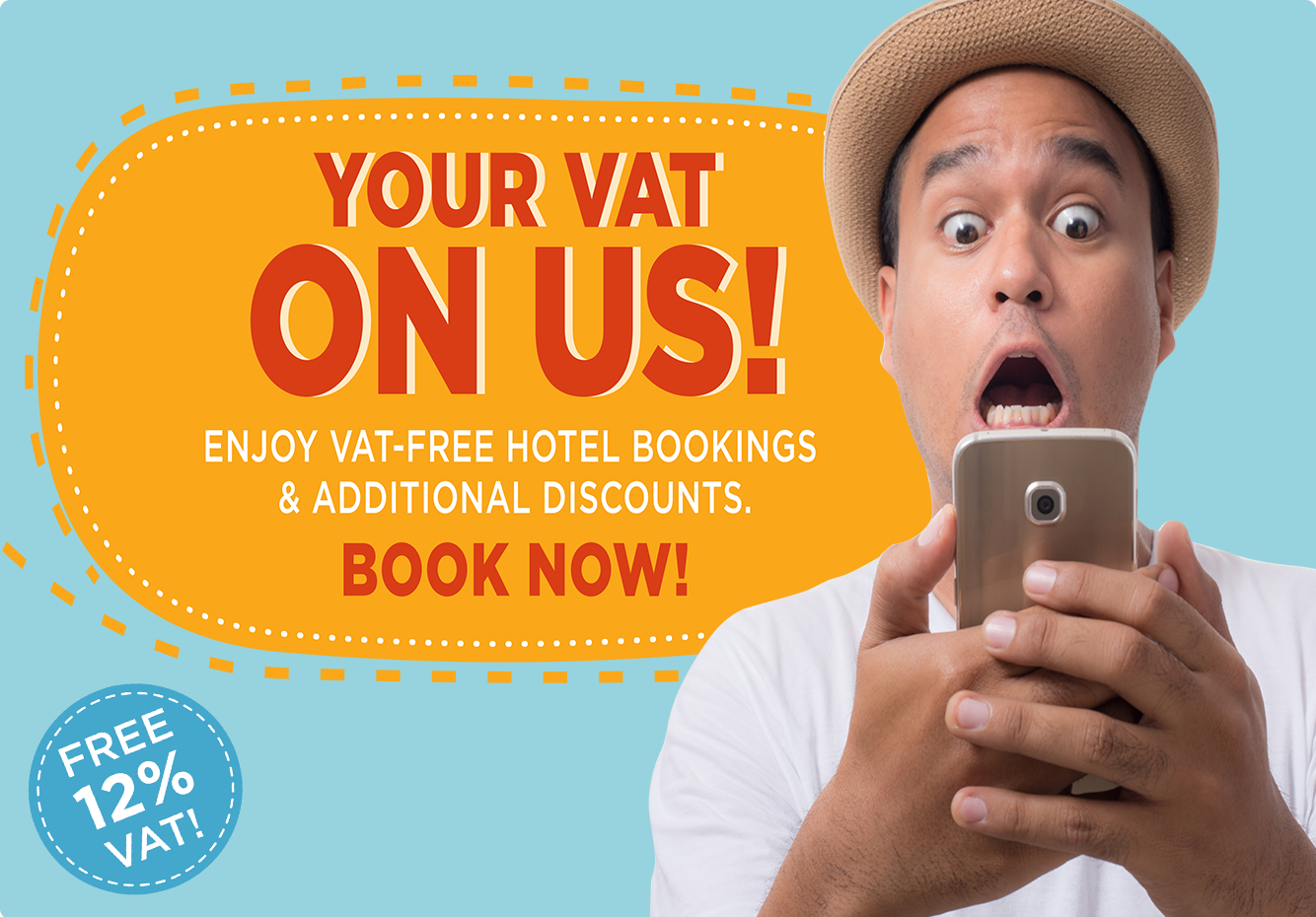Booking hotels is now VAT Free with Travelbook.ph