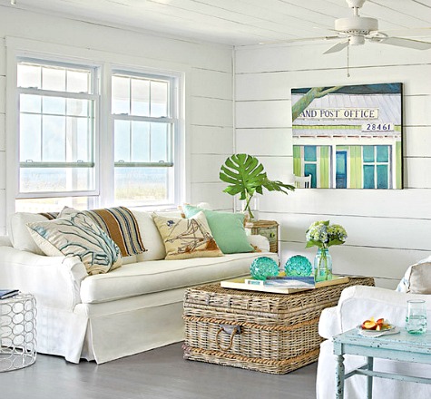 Simple Summer Beach Cottage Home Tour and Decorating Ideas (Part 1) -  Shiplap and Shells