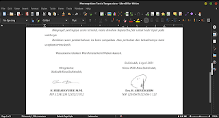 Tanda tangan di dalam LibreOffice