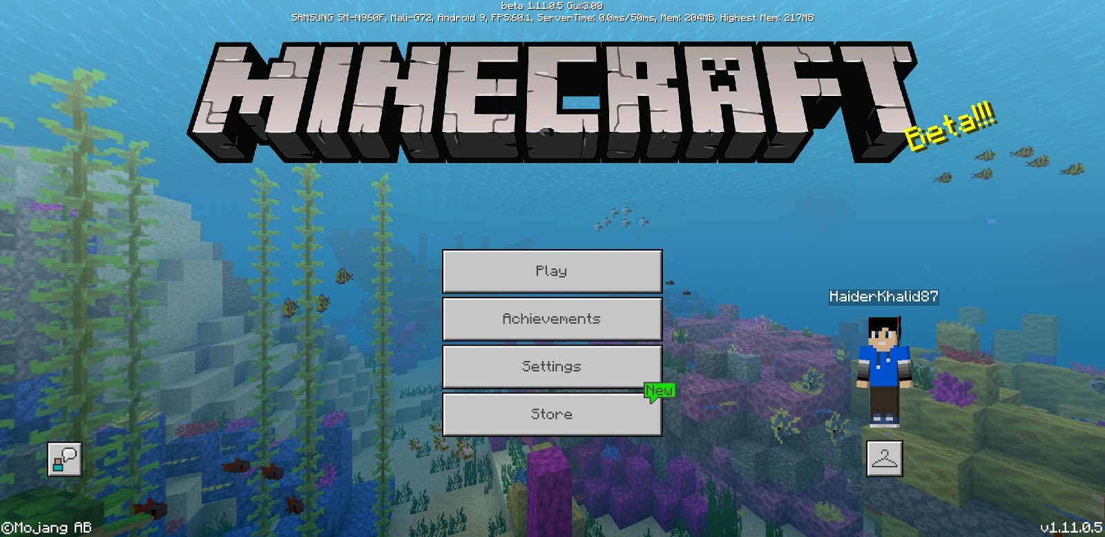 تحميل اخر تحديث للعبة ماين كرافت للجوال اصدار 1.11.0.5
