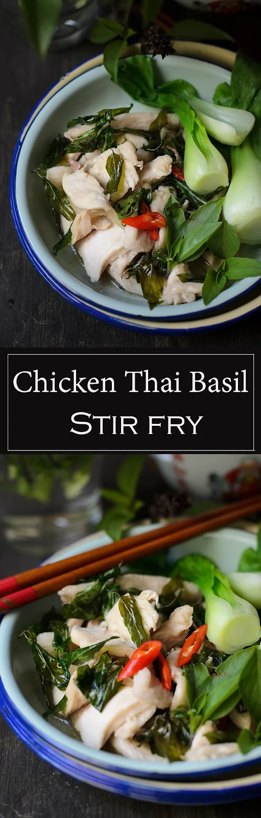 Quick Chicken Thai Basil Stir-fry for the busy mid-week quick dinner.