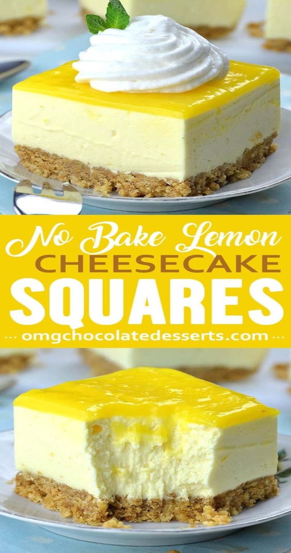 No Bake Lemon Cheesecake Bars
