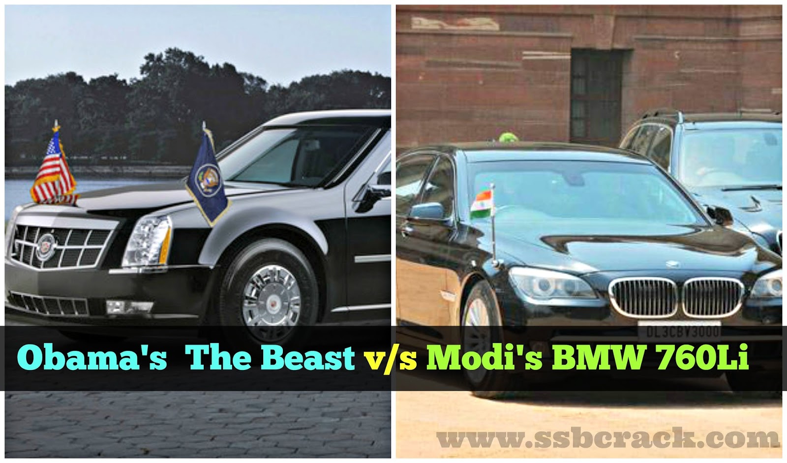 Obama's Cadillac The Beast v/s Modi's BMW 760Li