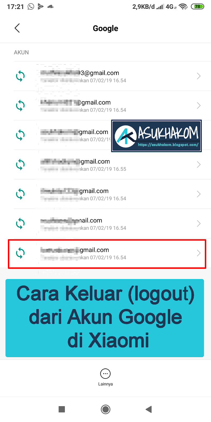 Cara Keluar (logout) dari Akun Google di Xiaomi - Blog Muti