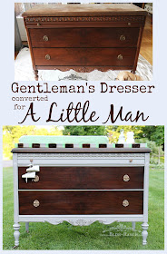 Antique Gentleman's Dresser Turned Baby Changing Table, Bliss-Ranch.com