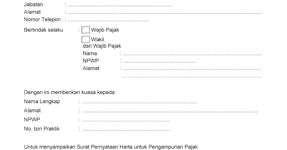 Contoh Surat Peringatan Wajib Pajak Contoh Surat