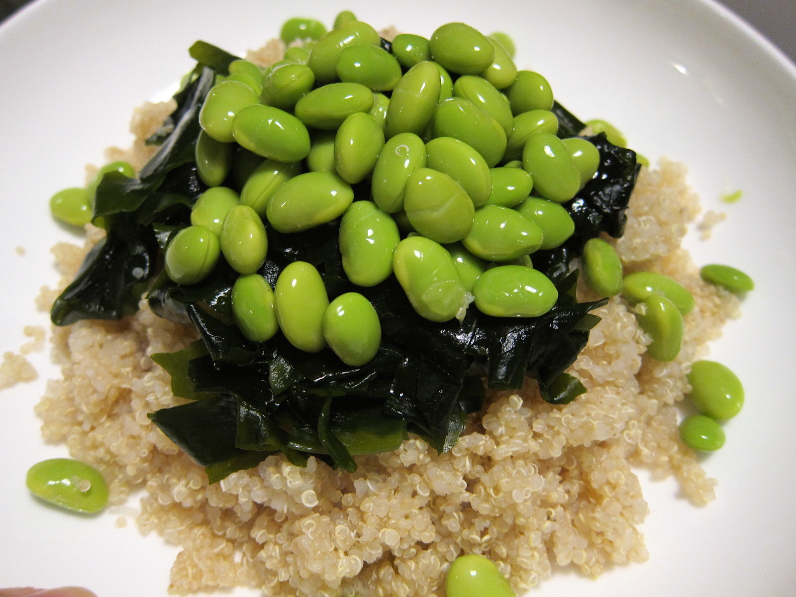 Super Salad of Edamame, Quinoa, Wakame + Wasabi Drizzle / LUCY LOVES TO EAT