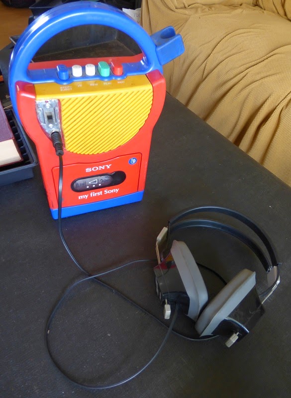 My first Sony, headphone jack, and headphones.