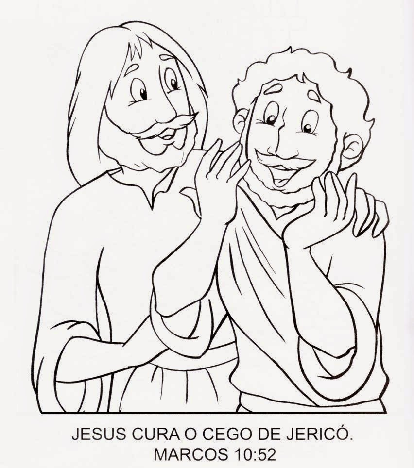 Escola Dominical Infantil Jesus cura o cego de Jericó