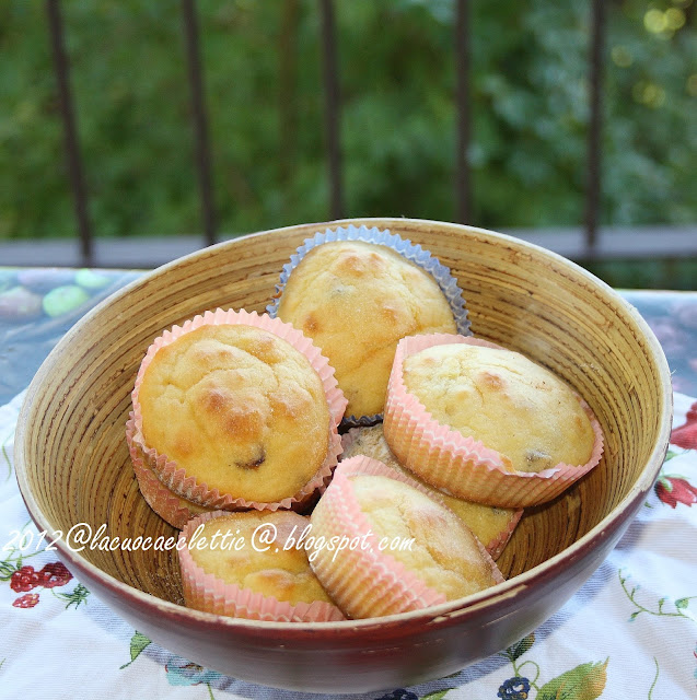 Muffin con uva passa e pinoli