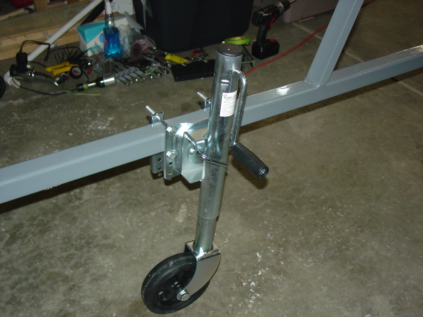 Todd's MiniTug Boat Building Journal Trailer Jack and Trailer Lights