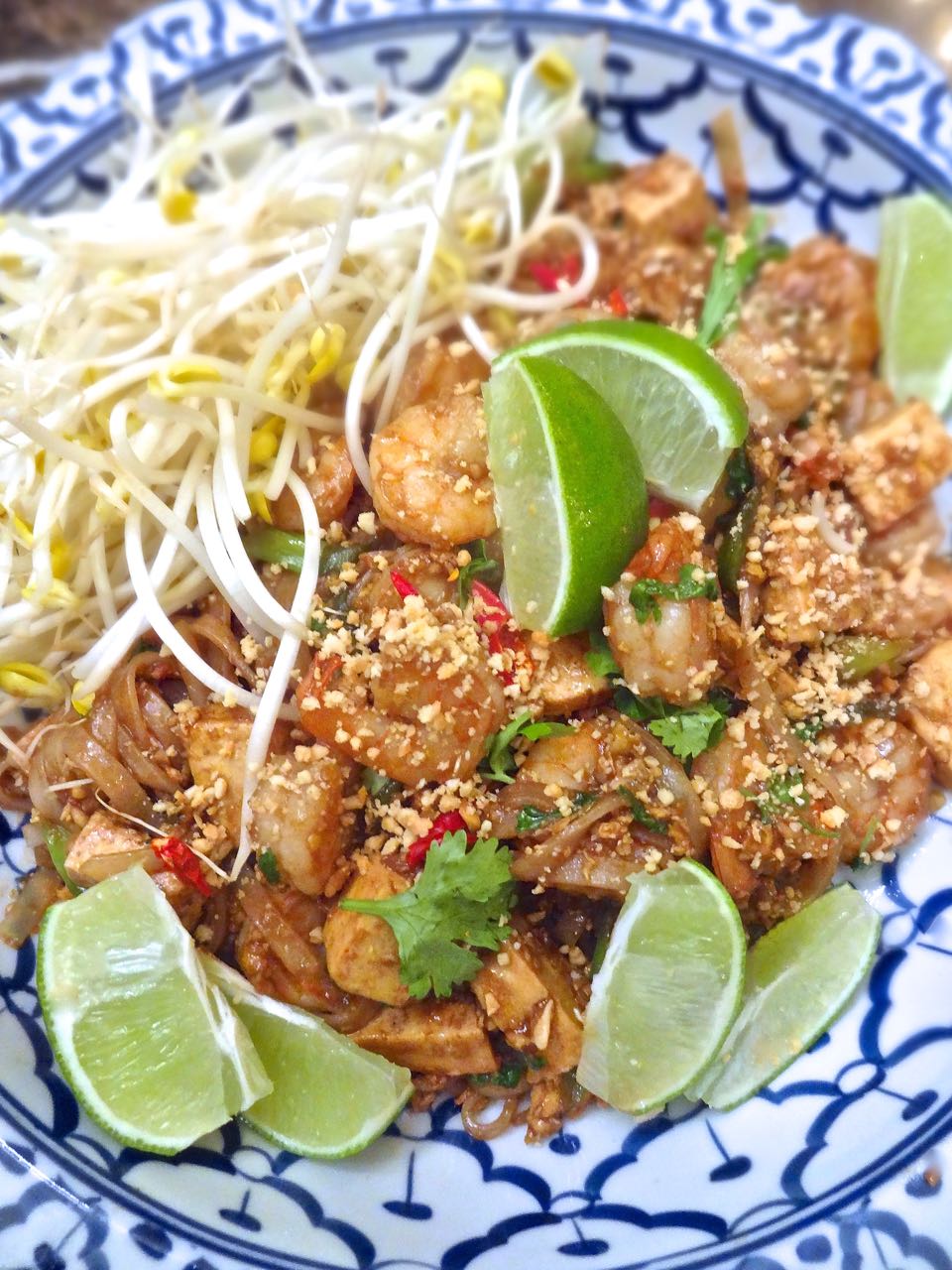 Scrumpdillyicious Pad Thai with Shrimp, Tofu & Organic Bean Sprouts