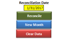 Bank Reconciliation Buttons