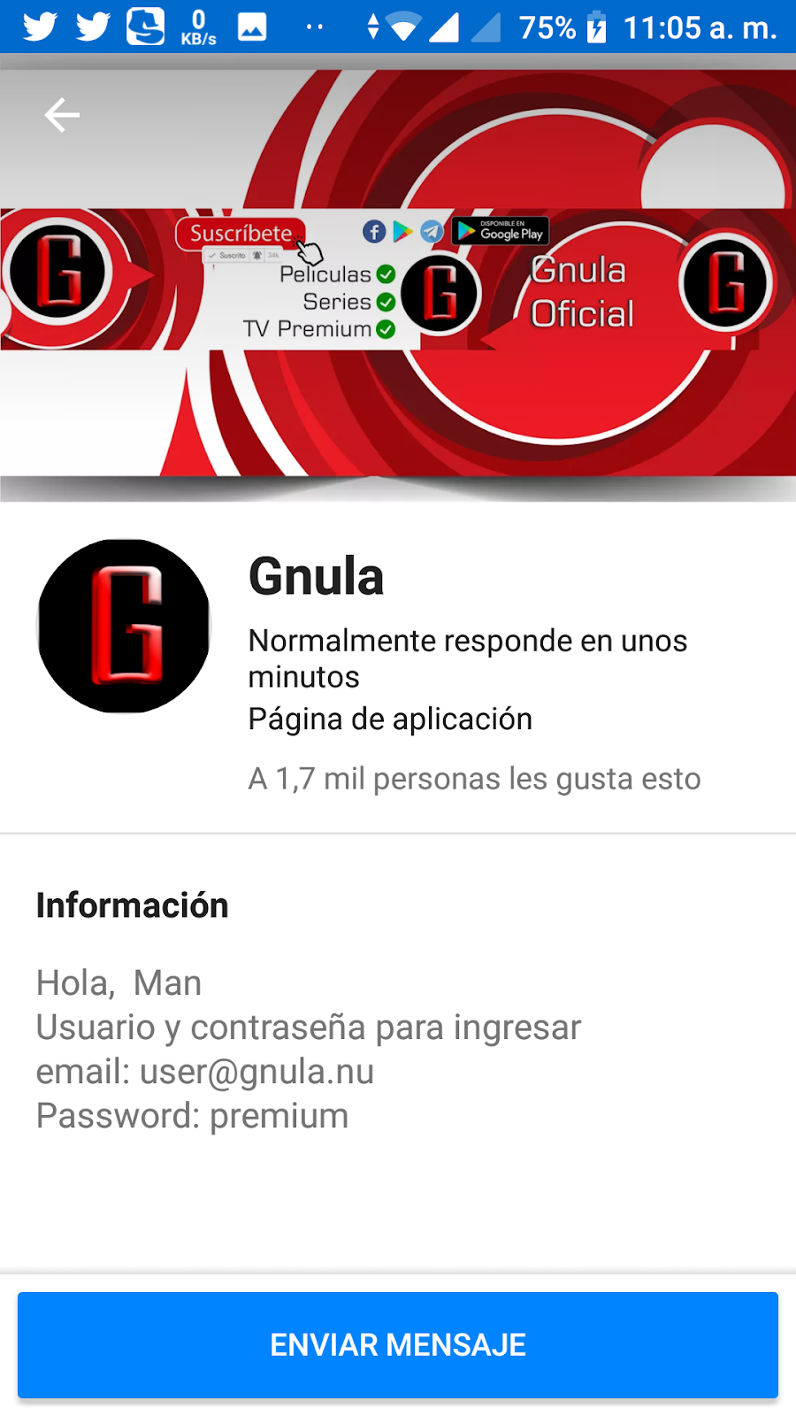 GnulaTV / Android / Peliculas - TV Gratis